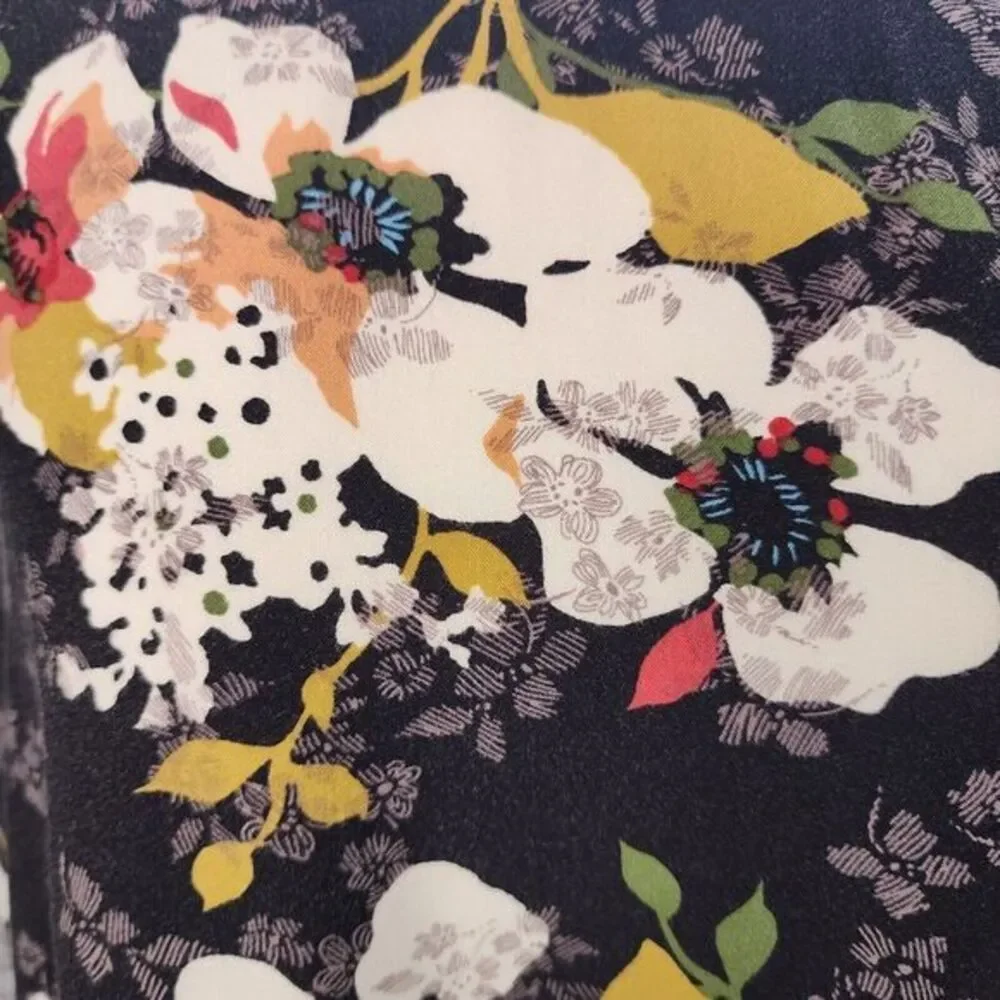 Kut from‎ the Kloth Floral Benter Mixed Material Long Sleeved Top -Size Large